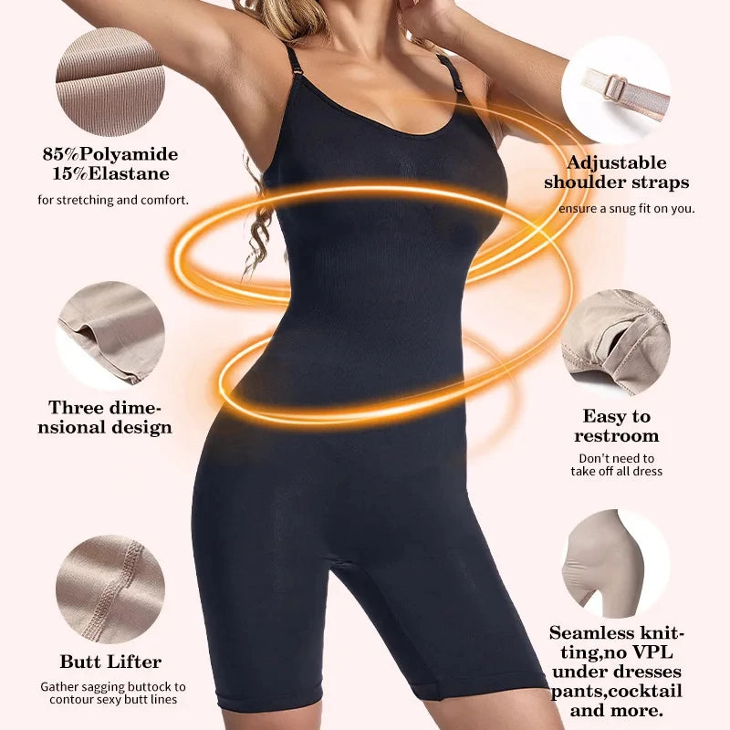 Seamless Butt Lifter Bodysuit Waist Trainer Shapewear