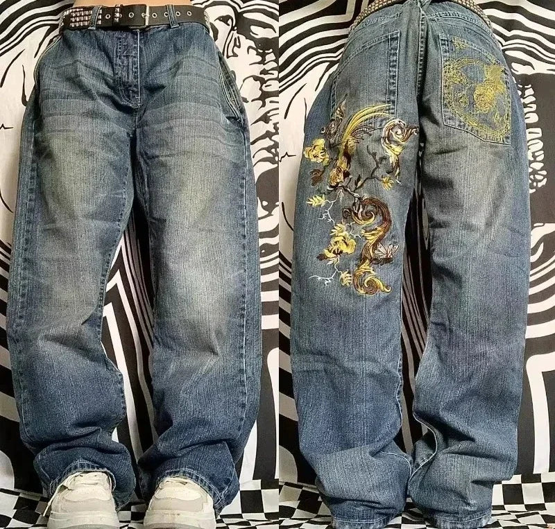 2026 American Trend Straight Jeans - Hip Hop Wide Leg Unisex