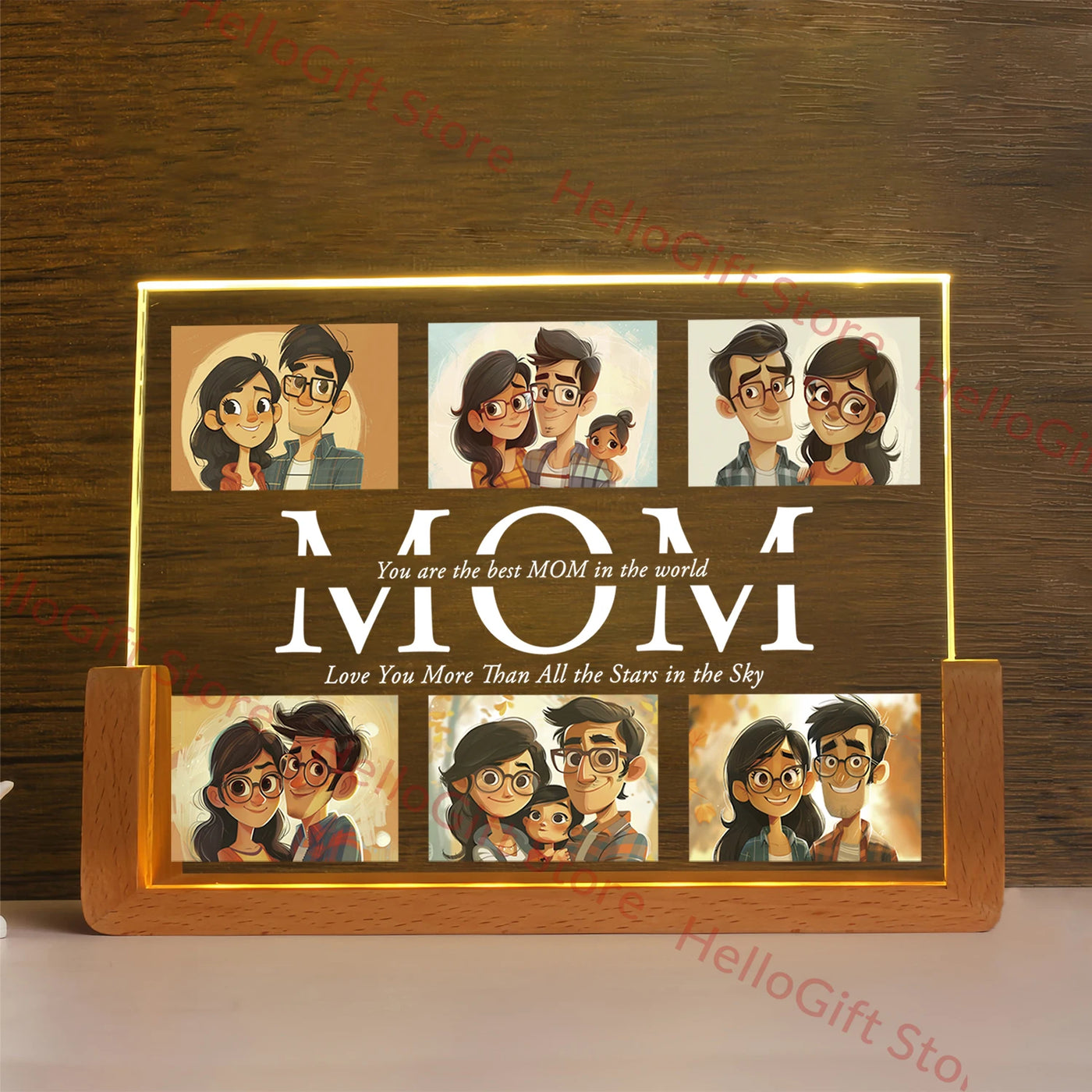 Personalized 3D Acrylic LED Night Light — Custom Name Gift for Family | OWNLUXE