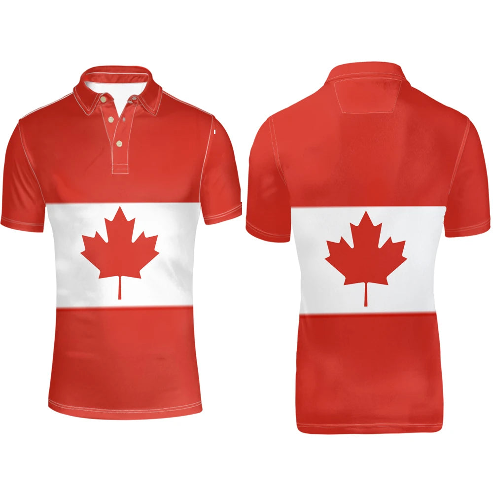 🍁 Men's Printed Short-Sleeve Shirt – Casual Style with Canada Pride | Chemise imprimée à manches courtes pour homme – Style décontracté aux couleurs du Canada