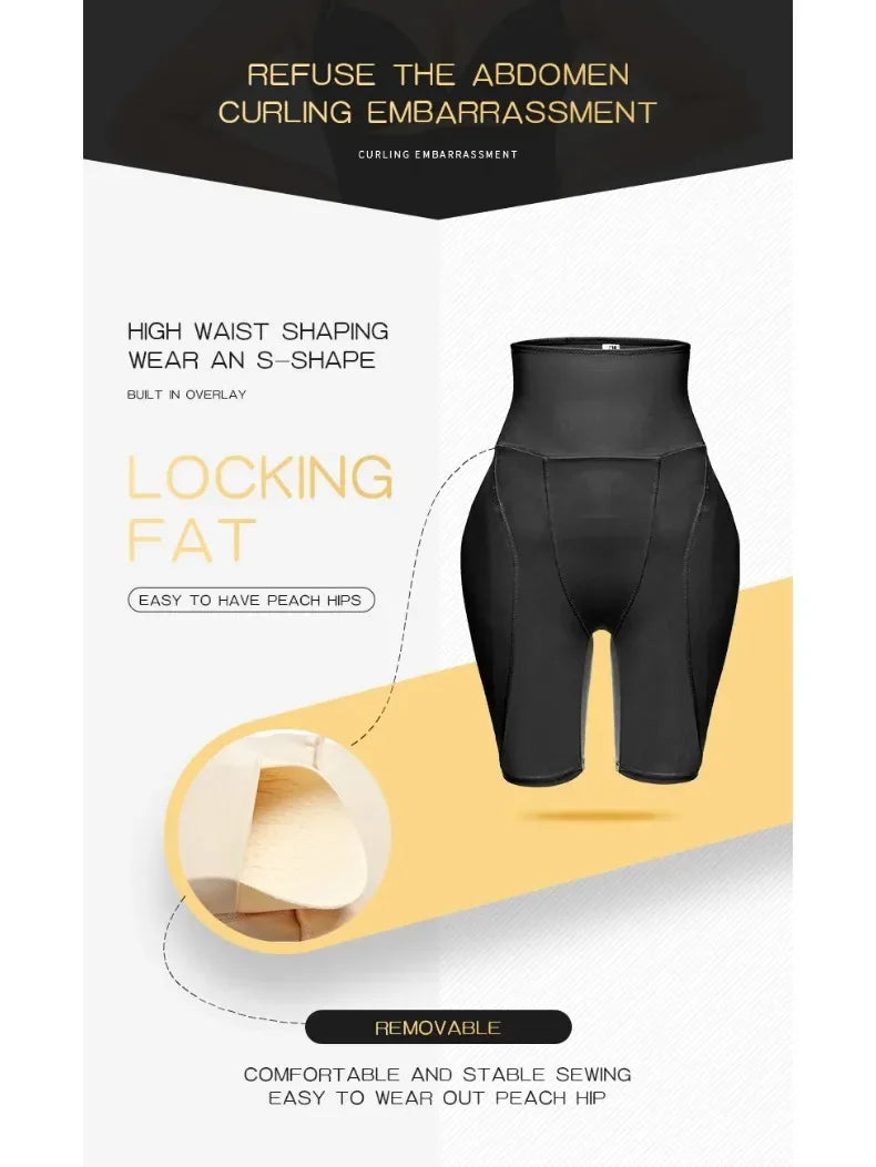 BBL Butt Lifter Shapewear Shorts - Foam Padded Hip Enhancer