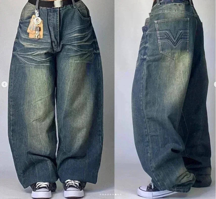 2026 American Trend Straight Jeans - Hip Hop Wide Leg Unisex