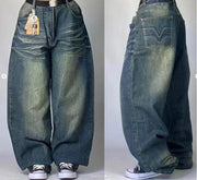 2026 American Trend Straight Jeans - Hip Hop Wide Leg Unisex