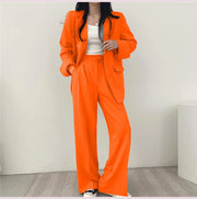 Tailored Office Pant Suit - Structured Business Set for Women
