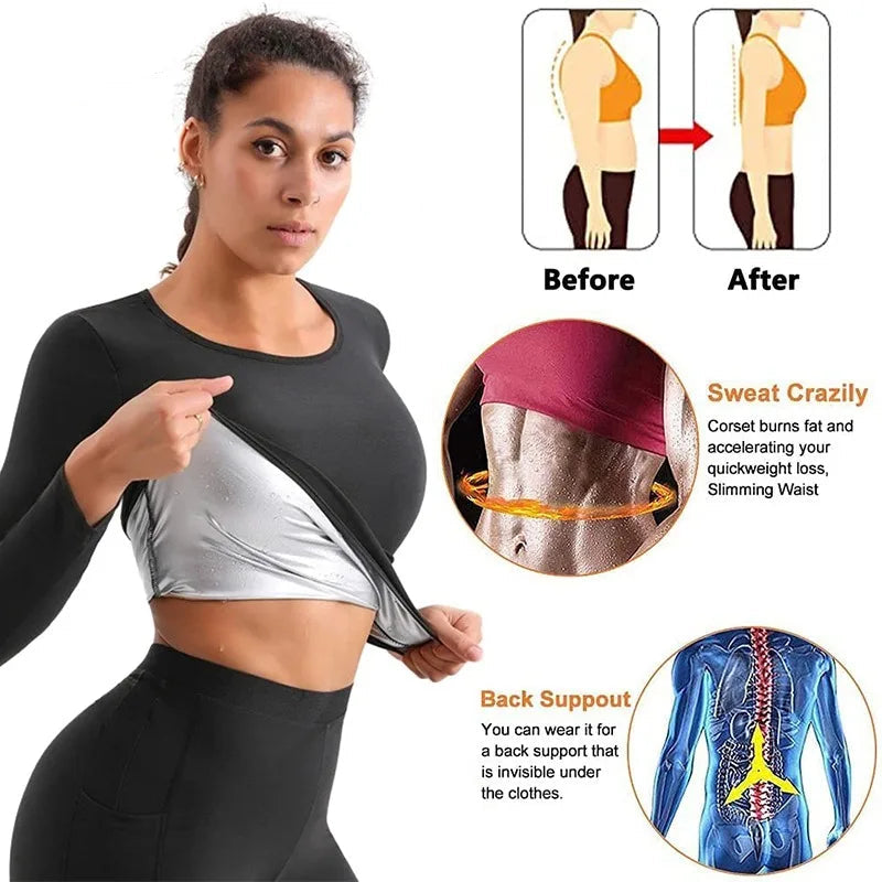 Sauna Sweat Shapewear Top Waist Trainer Shirt