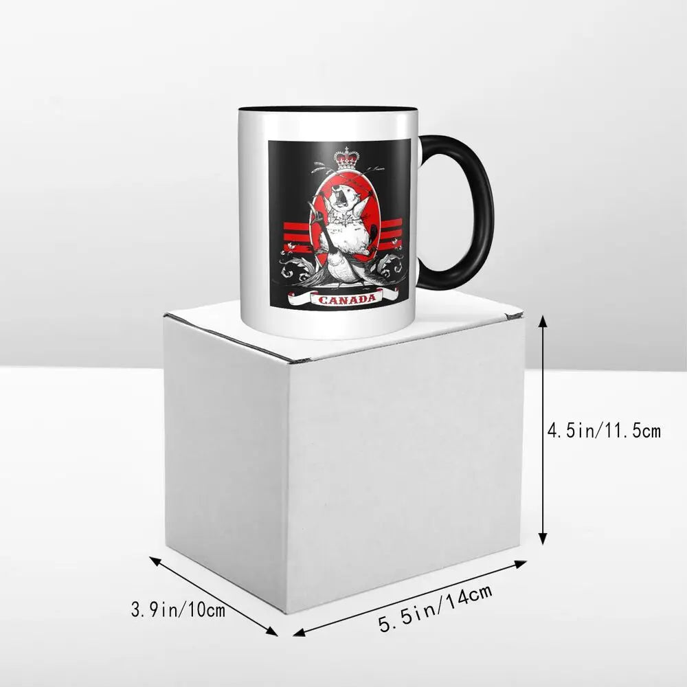 Canada Canadian Maple Leaf Roundel Mug Funny Ceramic Coffee Cups Tea Mugs Milk Cup Drinkware Gift for Friends
