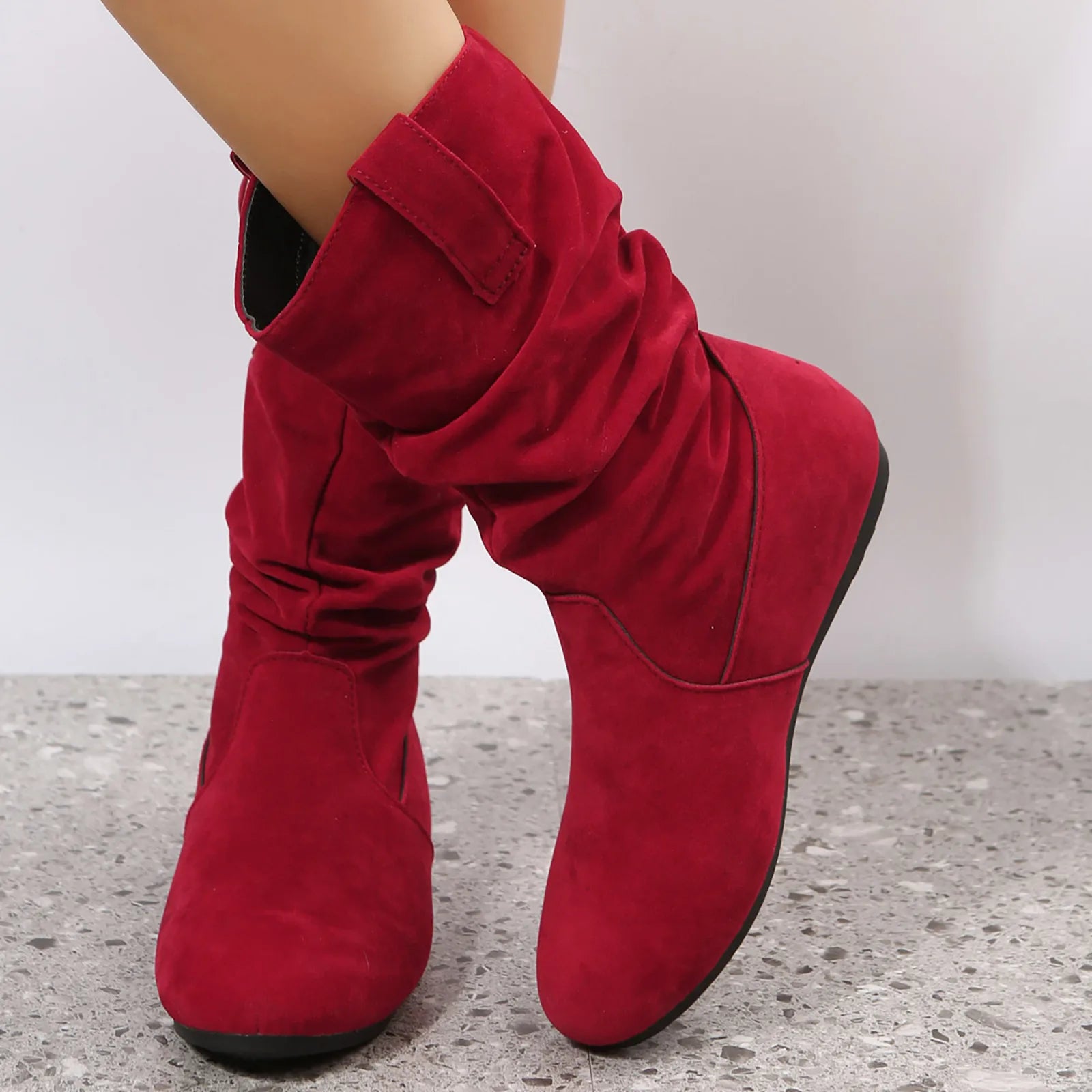 Sexy Animal Print Motorcycle Boots – Canvas Ankle Boots with Spike Heels & Fur
