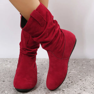 Sexy Animal Print Motorcycle Boots – Canvas Ankle Boots with Spike Heels & Fur