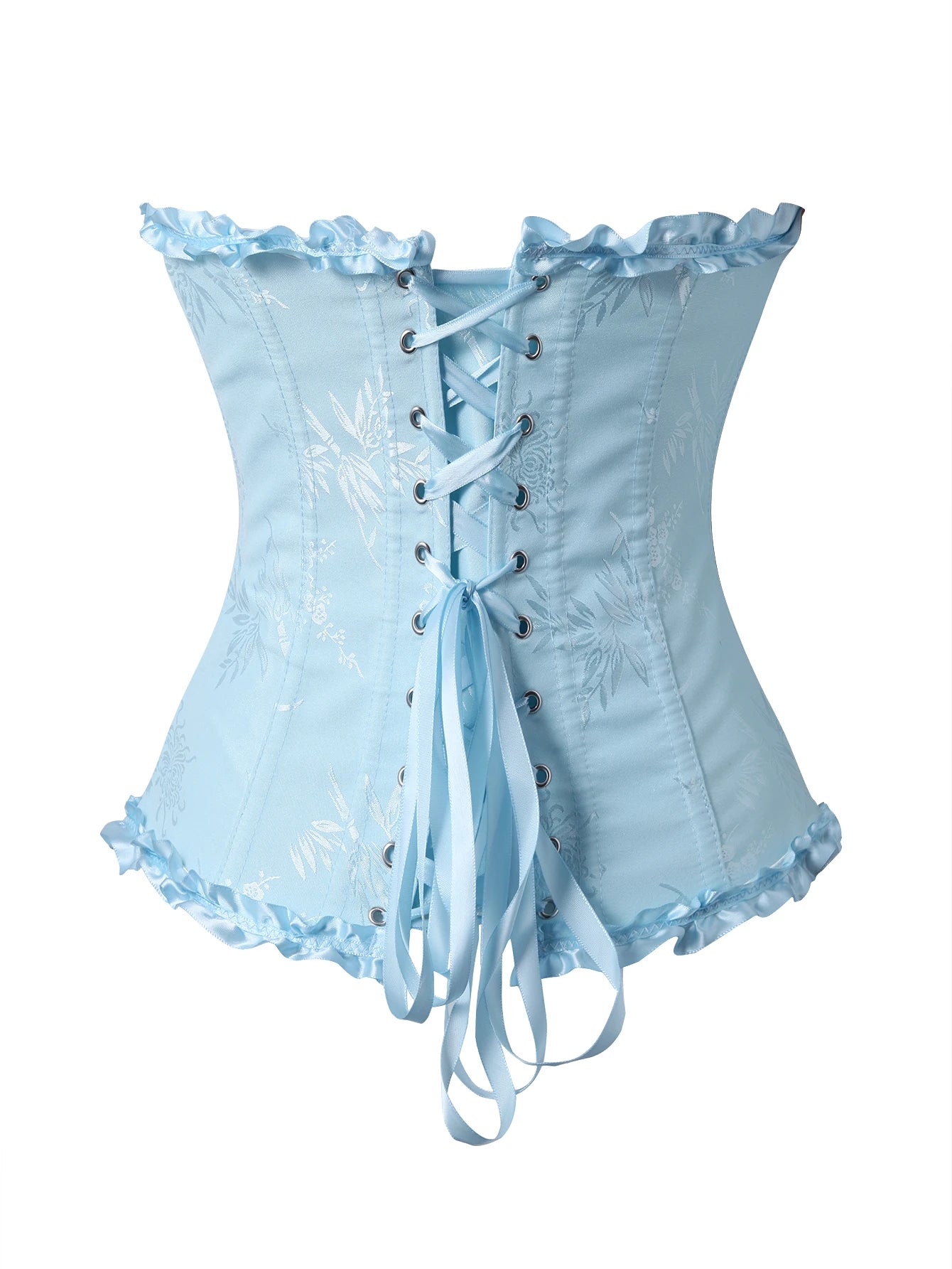 The pleated lace corset is suitable for ladies to wear over it as a court shaping top