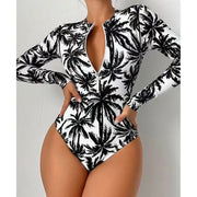 Printed Halter One-Piece Swimsuit – Sleek Supportive Fit