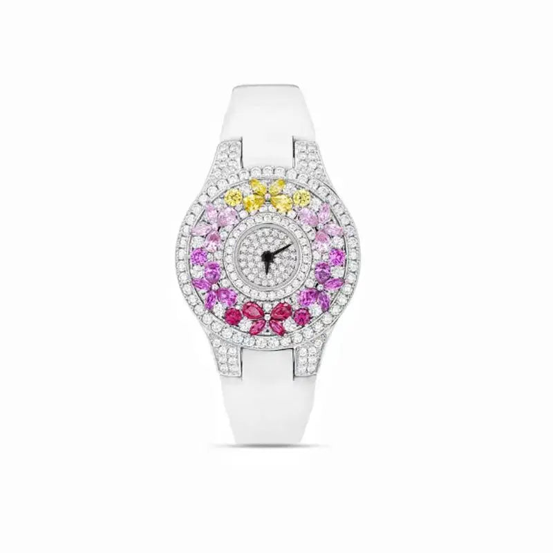 Women's Luxury Stainless Steel Zircon Bracelet Watch – Elegant Jewelry Timepiece