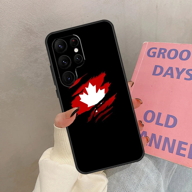 Canada Canadian Flag Case For Samsung Galaxy S25 Ultra S20 S21 S22 S23 S24 Ultra S9 S10 Plus S25 FE Cover Coque