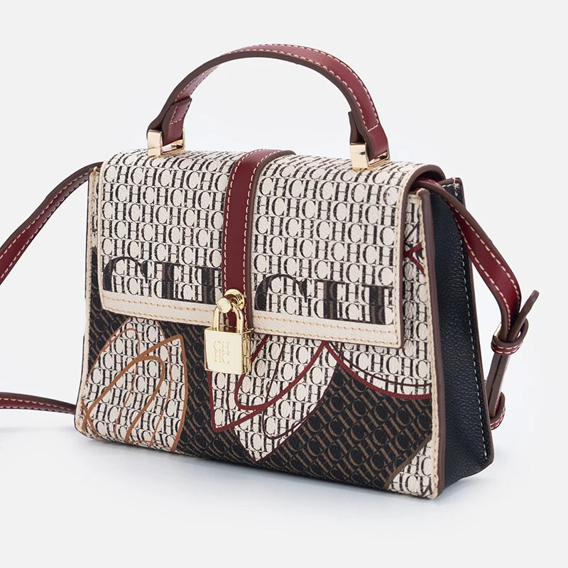 CH Exquisite Fashionable Handbag – Light Luxury Brand with Lock Design Crossbody
