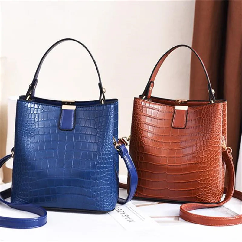 Vintage Stone Leather Handbag Shoulder Crossbody Bags | OWNLUXE