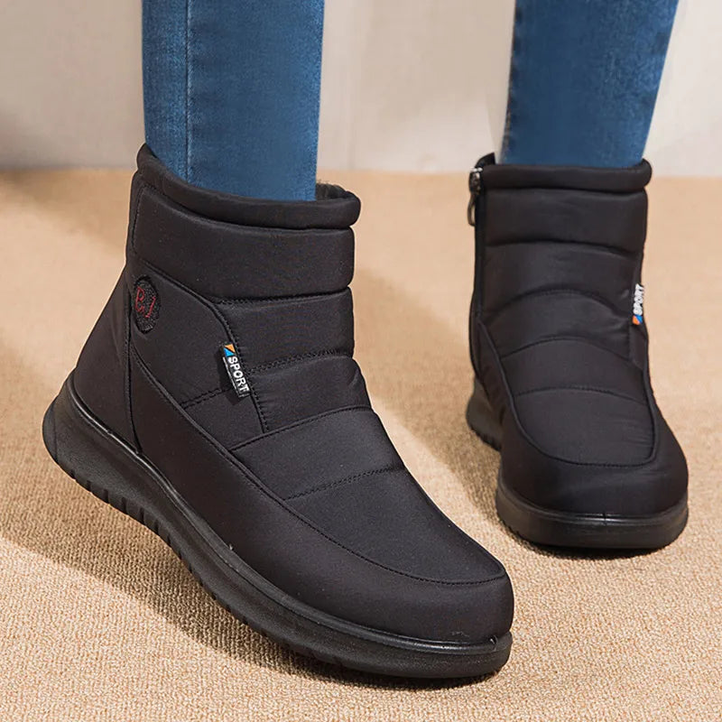 Women’s Waterproof Snow Boots (Ankle) — Warm Plush Lined