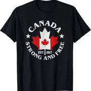 Canada Est 1867 Proud Canadian Vintage Maple Leaf Merch T Shirt