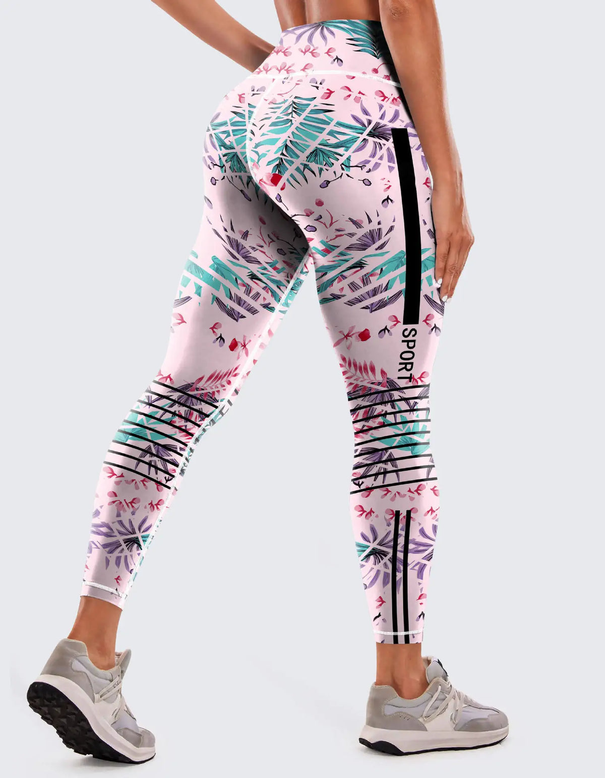 Seamless High-waisted Nude Felling Printed Pants Women's | OWNLUXE