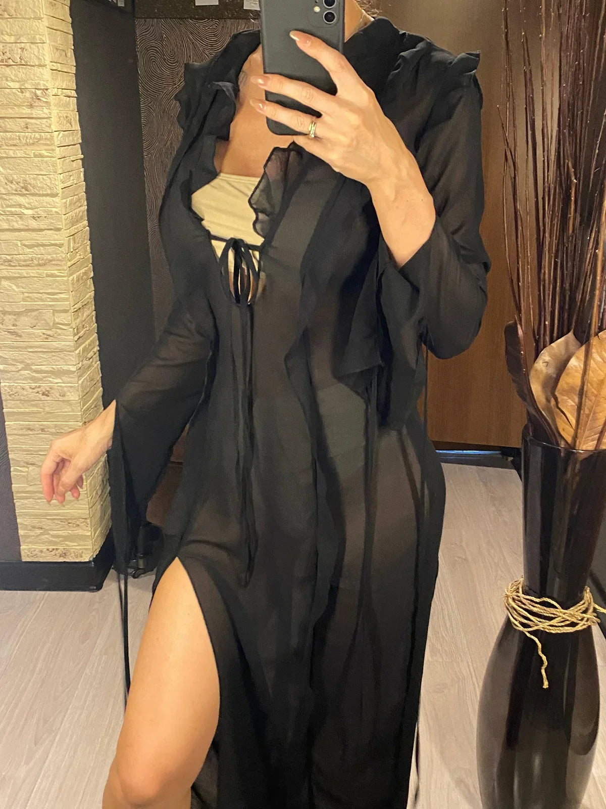 V-Neck Swim Cover-Up | OWNLUXE