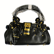 Vintage Lock Design Tote Bag Luxury Women's Handbag Underarm Bag Women's Large Boston Hobo Bag Fashion Texture Business Handbag