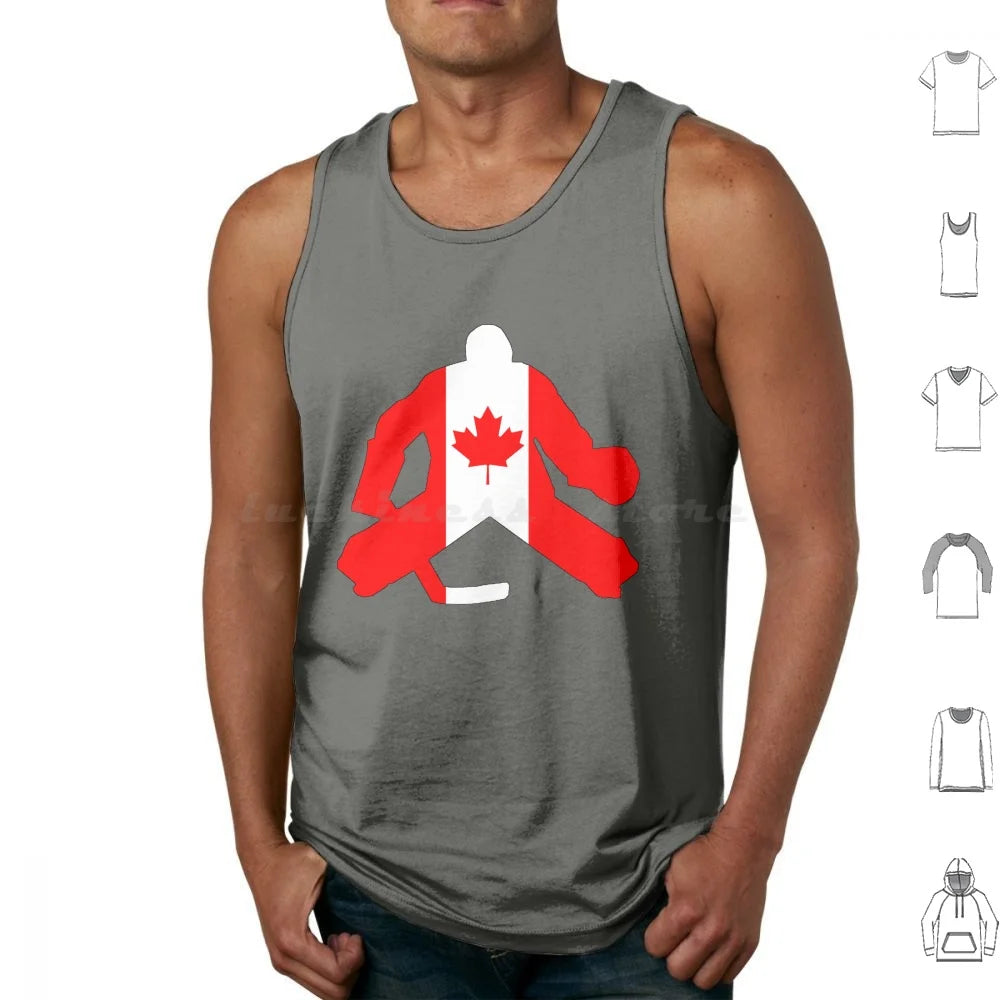 Canadian Flag Goalie Tank Top – Sports Basketball Football Soccer Tee | OWNLUXE