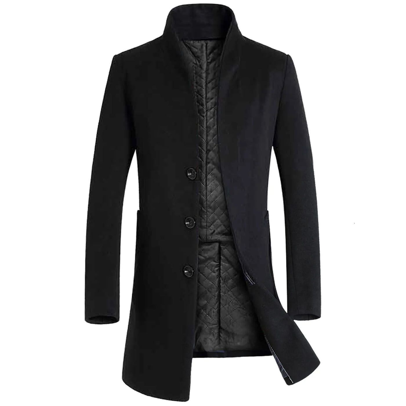 Lightweight Hooded Overcoat - Men's Detachable Hood Jacket
