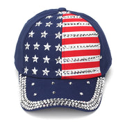 Adjustable Rhinestone Studded Flag | OWNLUXE