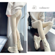 High-Waist Knit Ribbed Thermal Leggings | OWNLUXE