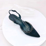 Crystal Sandals and Clutch Bag Set – Rhinestone Party Heels