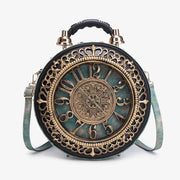 PU Leather Clock-Shaped Crossbody Bag | OWNLUXE