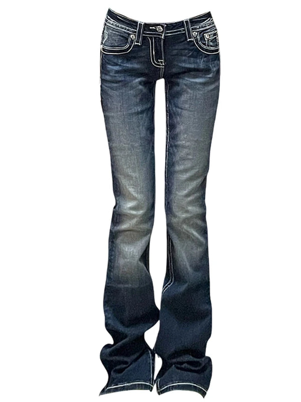 Denim Flared Vintage Jeans – Shop at OWNLUXE