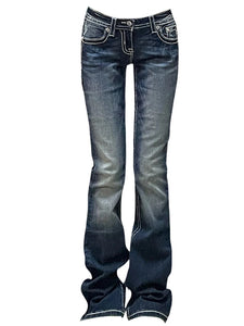 ✨ Women's Mid-Rise Flare Jeans – Casual Comfort & Timeless Style  ✨ Jean évasé taille mi-haute pour femme – Confort décontracté et style intemporel ✨