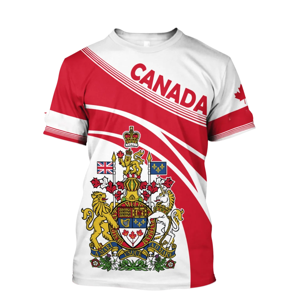 Canada Flag Graphic T-Shirt – 3D Print Oversized Tee | OWNLUXE