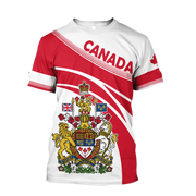 Canada Flag Graphic T-Shirt – 3D Print Oversized Tee | OWNLUXE