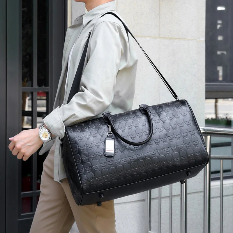 Minimalist PU Travel Duffle Bag | Sac de voyage minimaliste en cuir PU