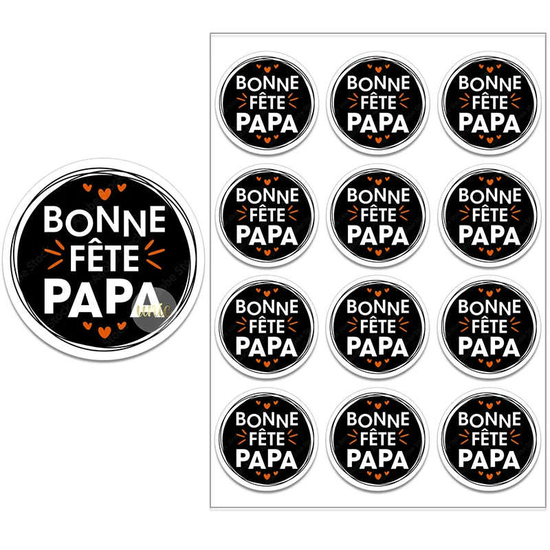 Happy Father's Day Decor Sticker Labels Bonne Fête Des | OWNLUXE