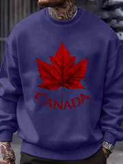 Canada Maple Leaf Fleece Pullover Sweatshirt – Unisex Oversized Casual Top | OWNLUXE