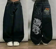 2026 American Trend Straight Jeans - Hip Hop Wide Leg Unisex