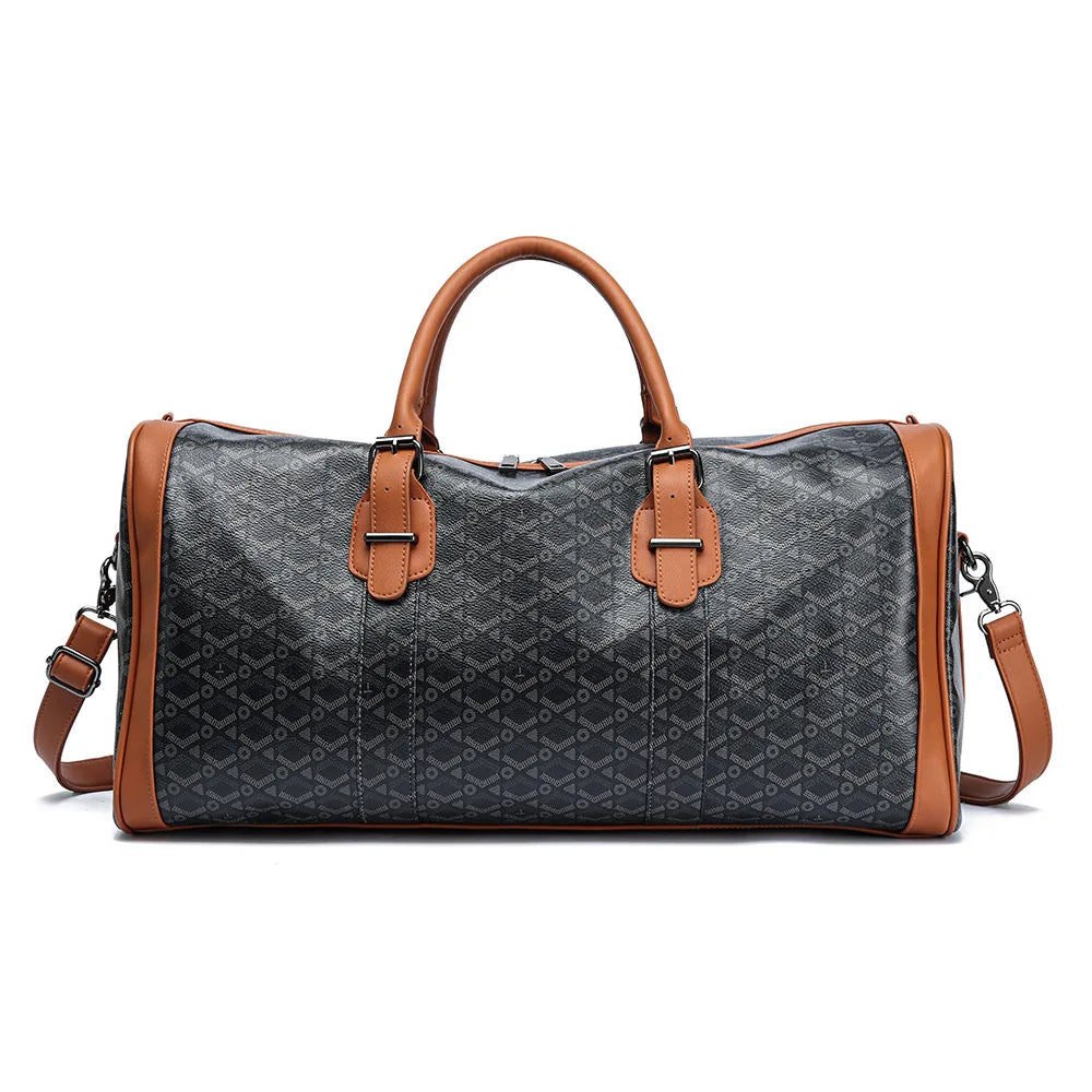 Spacious PU Leather Travel Duffel Bag | OWNLUXE