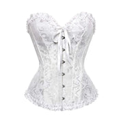 Floral Lace-Up Overbust Corset Bustier | OWNLUXE