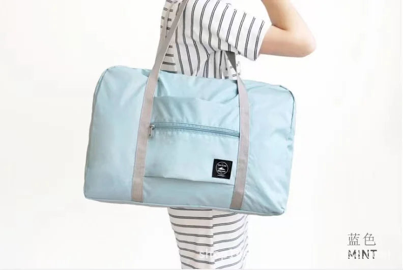 Nylon Travel Bag – Lightweight Soft Weekender Duffle that Packs Flat