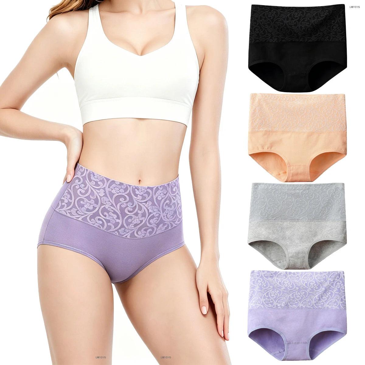Women's High-Waist Tummy Control Cotton Briefs | Full Coverage | OWNLUXE