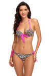 Women's Push-Up Leopard Print Bikini Set (Knitted) | OWNLUXE
