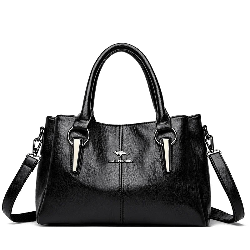 VANDERWAH 3-Layer Designer Shoulder Bag - Luxury Crossbody Tote | OWNLUXE