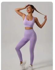 Seamless High-Waist Yoga Leggings - High-Stretch Fitness Pants