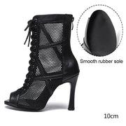 Mesh Zip Dance Ankle Boots – Cuban Heel Ballroom & Latin