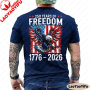 250 Years of Freedom 1776–2026 Patriotic Bald Eagle T-Shirt | OWNLUXE