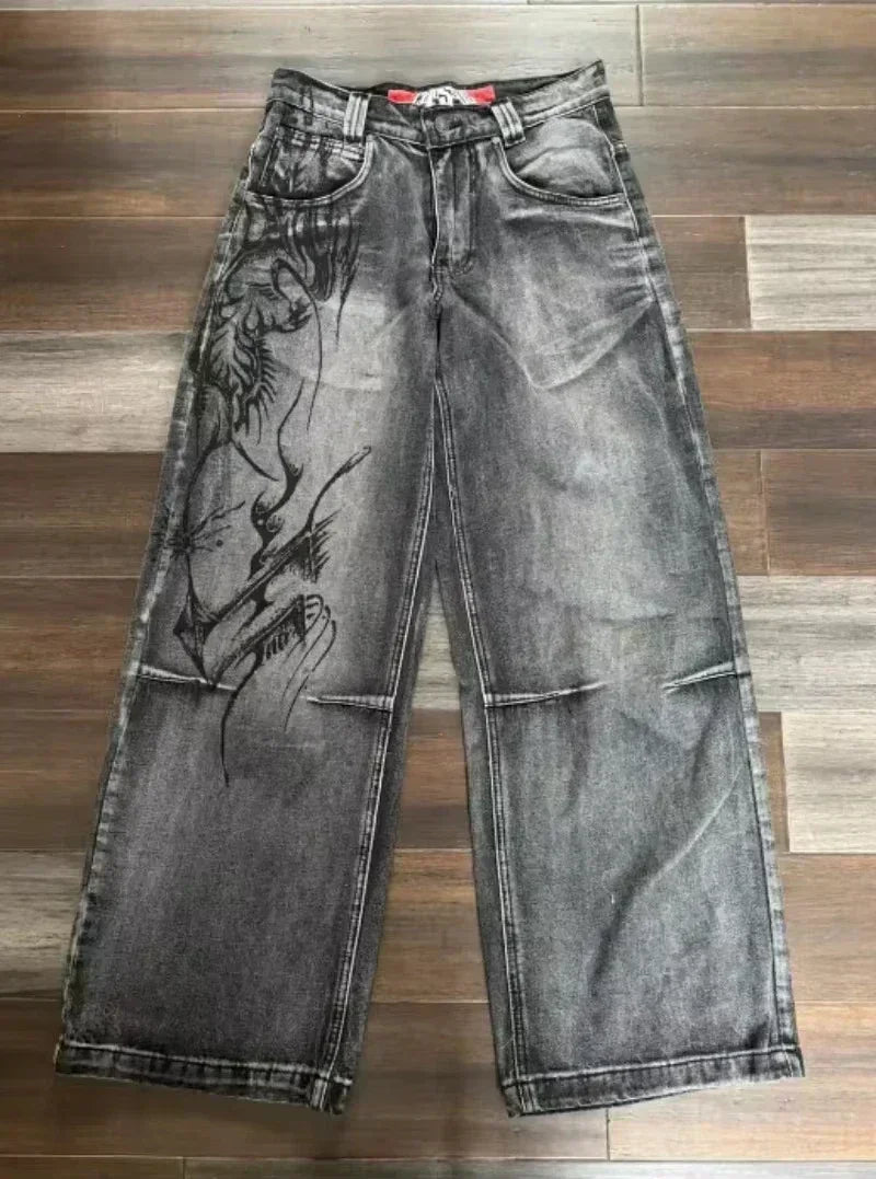 2026 American Trend Straight Jeans - Hip Hop Wide Leg Unisex