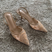 Women's Pointed Toe Mesh Heels – Shop at OWNLUXE