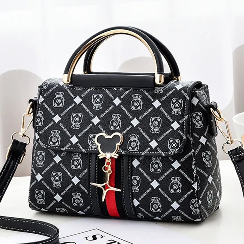 Luxury Designer Shoulder Bag - Women's Printed Monogram Tote Handbag