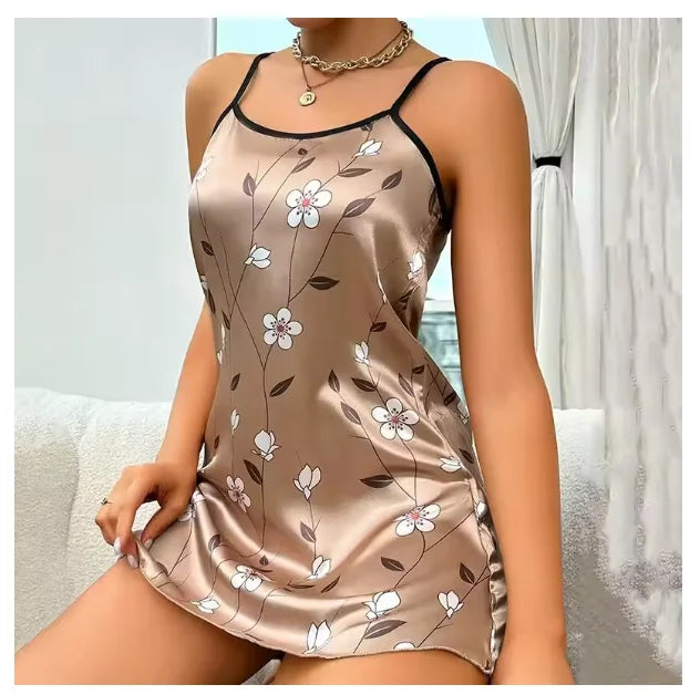 Women's Satin Floral Pajama Set | OWNLUXE